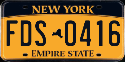 NY license plate FDS0416
