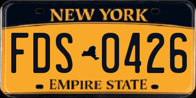 NY license plate FDS0426