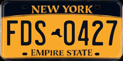 NY license plate FDS0427