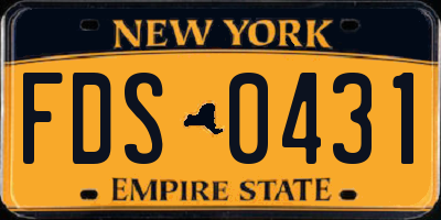 NY license plate FDS0431