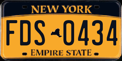 NY license plate FDS0434