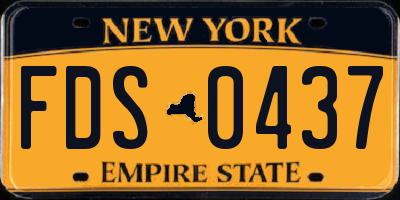 NY license plate FDS0437