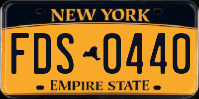 NY license plate FDS0440