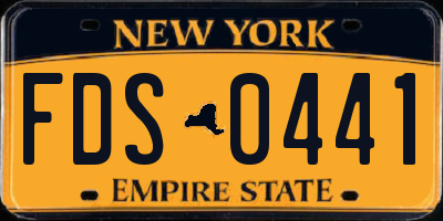 NY license plate FDS0441