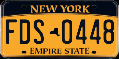 NY license plate FDS0448