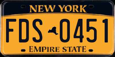 NY license plate FDS0451