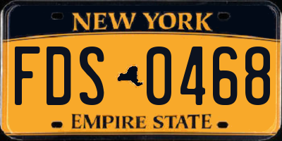 NY license plate FDS0468