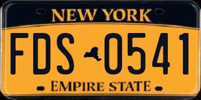 NY license plate FDS0541