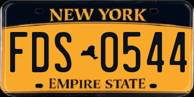 NY license plate FDS0544