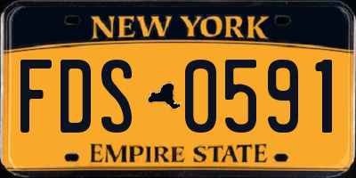 NY license plate FDS0591