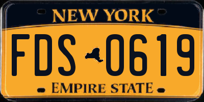 NY license plate FDS0619