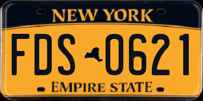 NY license plate FDS0621