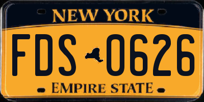 NY license plate FDS0626
