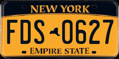 NY license plate FDS0627