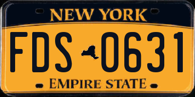 NY license plate FDS0631