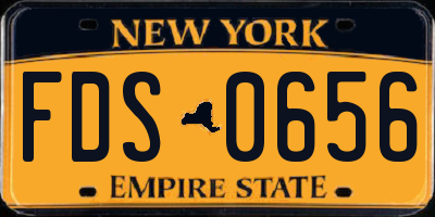 NY license plate FDS0656