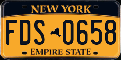 NY license plate FDS0658