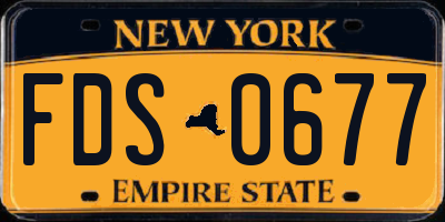 NY license plate FDS0677