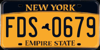 NY license plate FDS0679