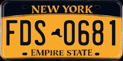 NY license plate FDS0681