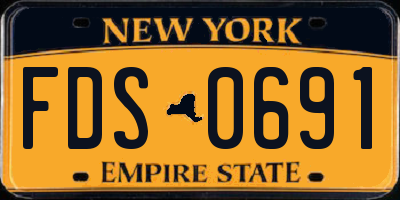 NY license plate FDS0691