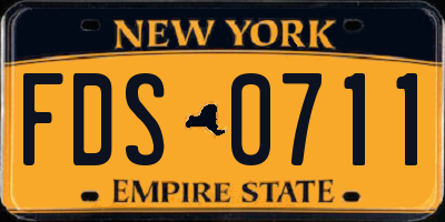 NY license plate FDS0711