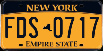 NY license plate FDS0717