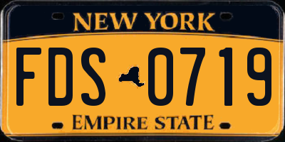 NY license plate FDS0719