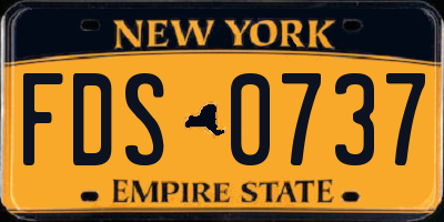 NY license plate FDS0737