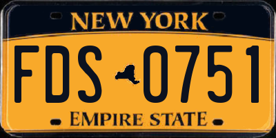 NY license plate FDS0751