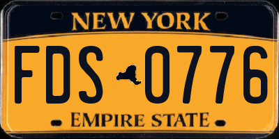 NY license plate FDS0776