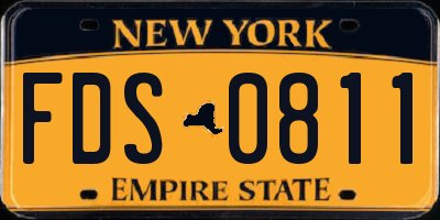NY license plate FDS0811