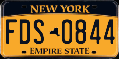 NY license plate FDS0844