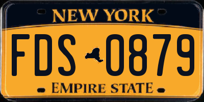 NY license plate FDS0879