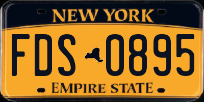 NY license plate FDS0895