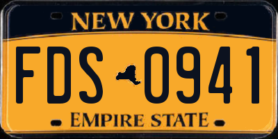 NY license plate FDS0941