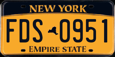 NY license plate FDS0951