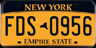 NY license plate FDS0956