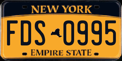 NY license plate FDS0995