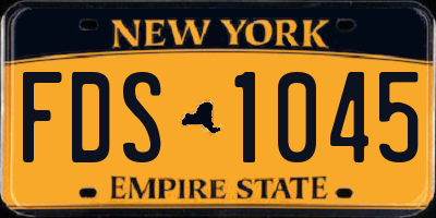 NY license plate FDS1045