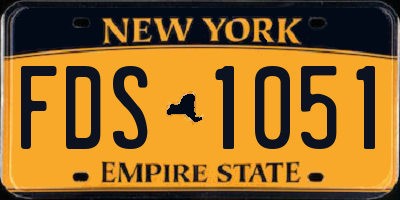 NY license plate FDS1051
