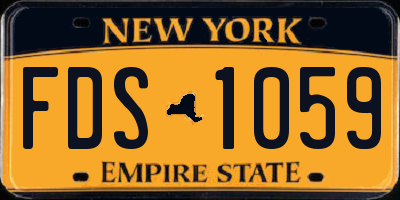 NY license plate FDS1059