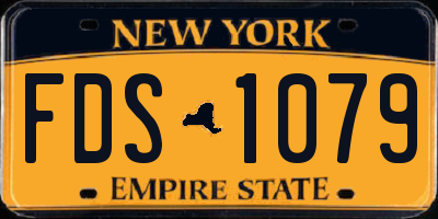 NY license plate FDS1079