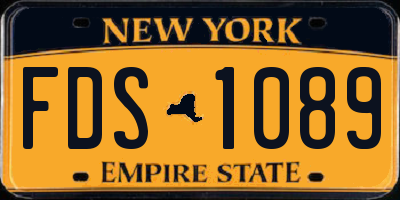 NY license plate FDS1089