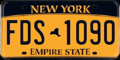 NY license plate FDS1090