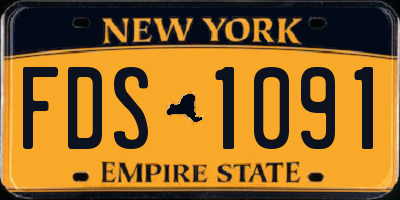 NY license plate FDS1091