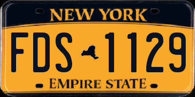NY license plate FDS1129