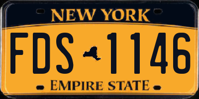 NY license plate FDS1146