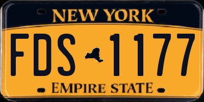 NY license plate FDS1177