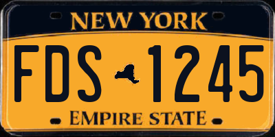 NY license plate FDS1245